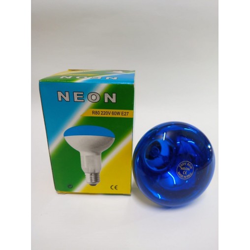 Neon 60 Watt R80 Infradet Mavi Isıtıcı Ampül E27 Duylu