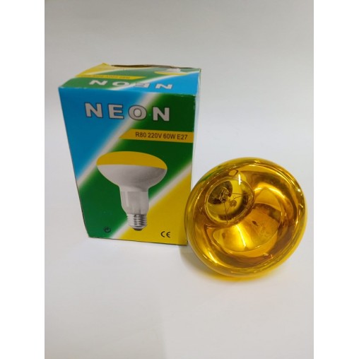 Neon 60 Watt R80 Infradet Sarı Isıtıcı Ampül E27 Duylu