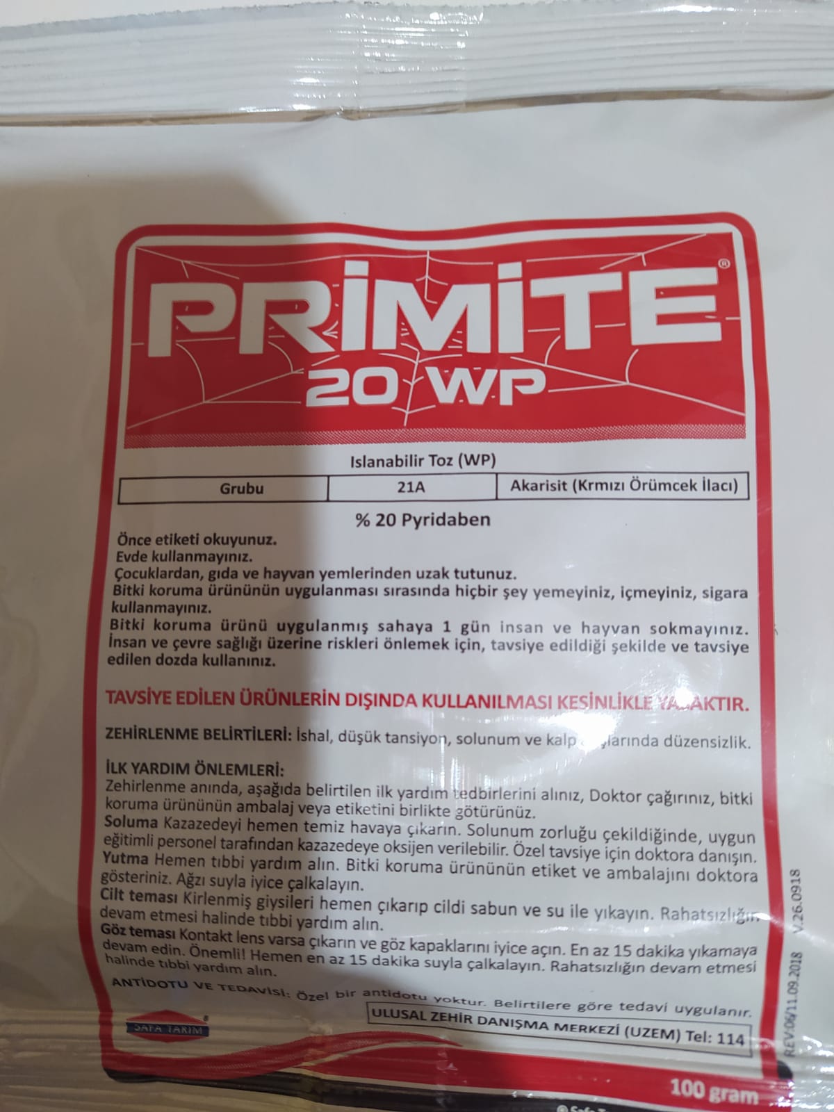 Primite 20 WP Bit Bombası 100 gr